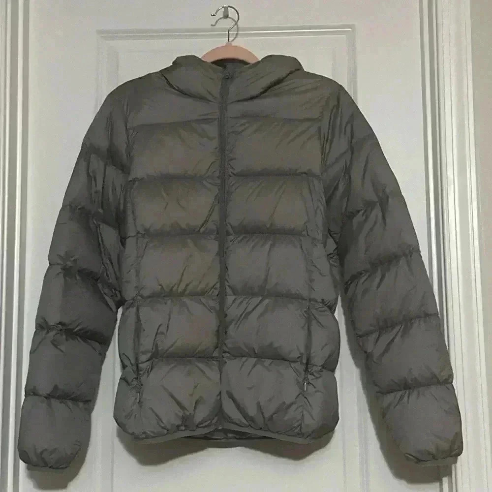 Medium JOE FRESH Gray Hooded Puffer Coat - Picture 3 of 14